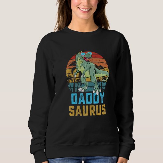 Daddysaurus T Rex Dinosaur Daddy Saurus Family Mat Sweatshirt (Vorderseite)