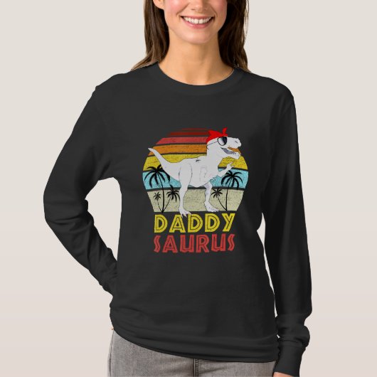 Daddysaurus T Rex Dinosaur Daddy Saurus Family Mat T-Shirt (Vorderseite)
