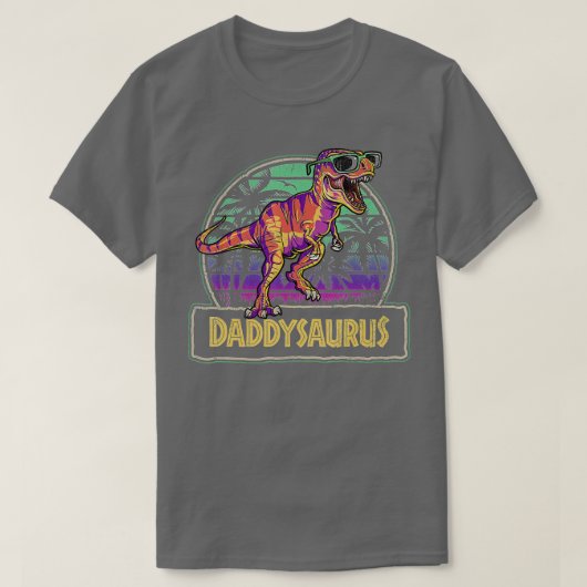 Daddysaurus T Rex Dinosaur Daddy Saurus Family Mat T-Shirt (Design vorne)