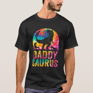 Daddysaurus T Rex Dinosaur Daddy Saurus Family Mat T-Shirt