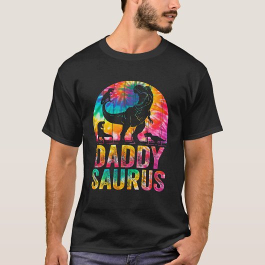 Daddysaurus T Rex Dinosaur Daddy Saurus Family Mat T-Shirt (Vorderseite)