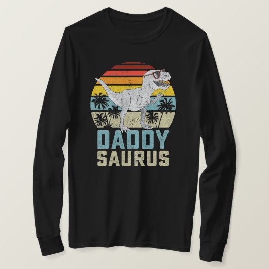 Daddysaurus T Rex Dinosaur Daddy Saurus Family T-Shirt (Design vorne)