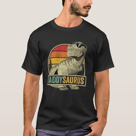 Daddysaurus T Rex Dinosaur DaddySaurus Birthday Fa T-Shirt (Vorderseite)