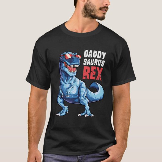 Daddysaurus T Rex Dinosaur Gift Daddy Saurus Famil T-Shirt (Vorderseite)