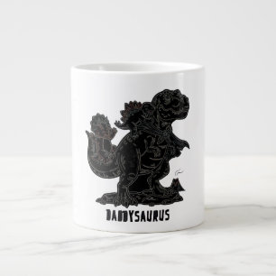 Daddysaurus T-Rex Dinosaur Grafik: Süßer Vater Jumbo-Tasse