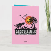 Daddysaurus T-Rex Lustiges Dinosaurier Vater Gesch Karte (Rückseite)