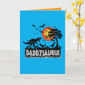 Daddysaurus T-Rex Lustiges Dinosaurier Vater Gesch Karte (Gelbe Blume)