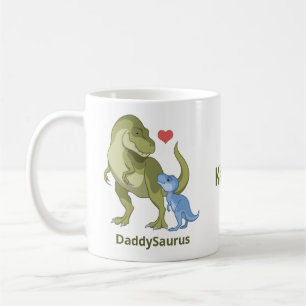 DaddySaurus T-Rex und Baby Boy Dinosaurier Kaffeetasse