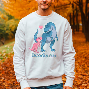 DaddySaurus T-Rex und Baby Girl Dinosaurs Sweatshirt