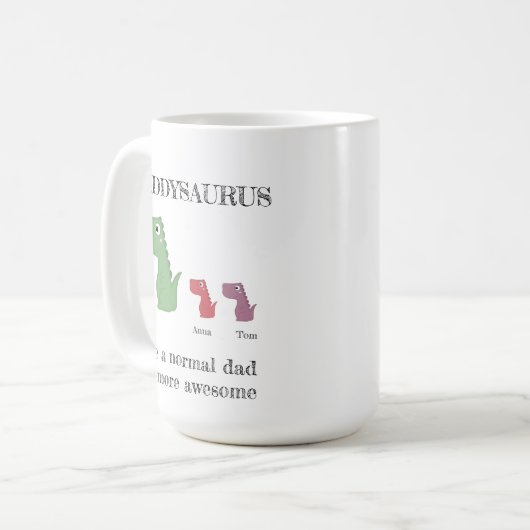 Daddysaurus-Tasse Kaffeetasse (Vorderseite Links)