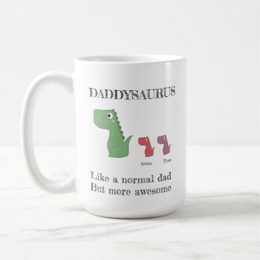 Daddysaurus-Tasse Kaffeetasse (Links)
