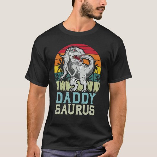 Daddysaurus Trex Dino Familie Matching Trex Birthd T-Shirt (Vorderseite)