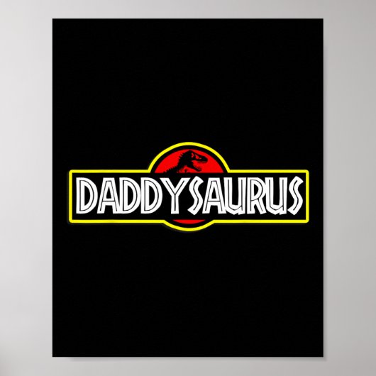 Daddysaurus Väter Vatertag Poster (Vorne)