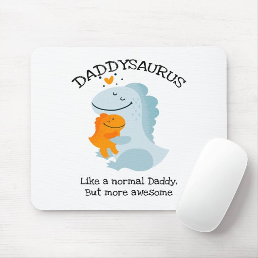 Daddysaurus wie ein normaler Papa, aber Phantastis Mousepad (Mit Mouse)