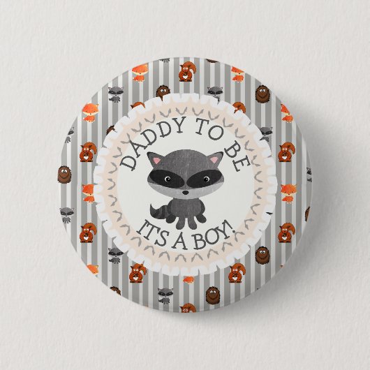 DaddyTo be Button Woodland Aninmal Theme (Vorderseite)