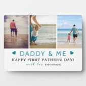 Daddyy & Me' 3-Foto Collage 1. Vatertag Fotoplatte (Vorderseite)