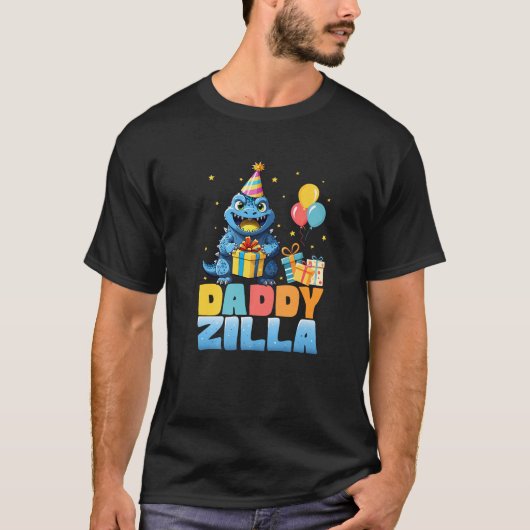 Daddyzilla Funny Monster Kaiju Familie Matching Bi T-Shirt (Vorderseite)