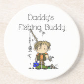 DADFISHINGBUDDY.png Sandstein Untersetzer (Vorne)