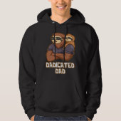 Dadicated Dad Hard Work Daddy Dedication Father Hu Hoodie (Vorderseite)