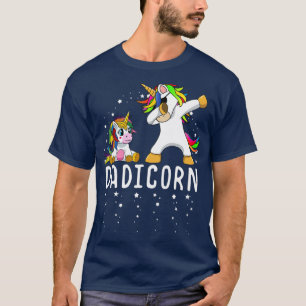 Dadicorn Unicorn Vater and Baby Vathays am T-Shirt