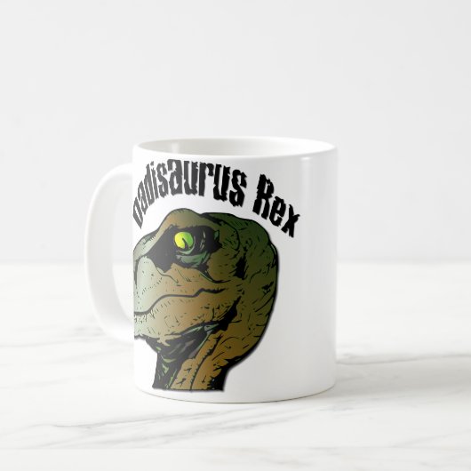 Dadisaurus Rex Kaffeetasse (Vorderseite Links)