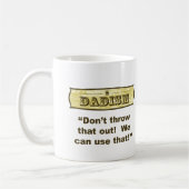 Dadism - werfen Sie nicht das heraus! Kaffeetasse (Links)