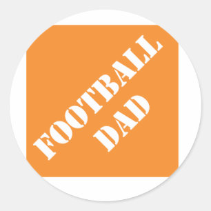 Dadisms Football Vater Runder Aufkleber