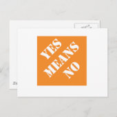 Dadisms Ja bedeutet Nein Postkarte (Vorne/Hinten)