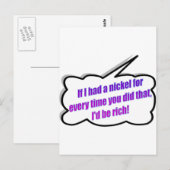 Dadisms, wenn ich ein Nickel hätte Postkarte (Vorne/Hinten)