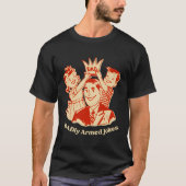 Dadly Armed Jokes Daddy Vater Jokes T-Shirt (Vorderseite)