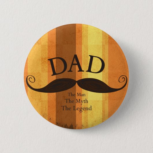 DadMustache Knopf Button (Vorderseite)