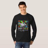 Dadosaurus T Rex Autism Fathers Day Dadasaurus Vin T-Shirt (Vorne ganz)