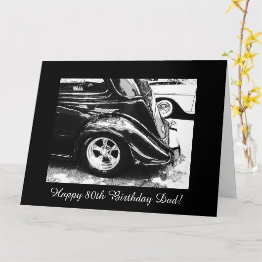 Dad's 80th birthday karte (Gelbe Blume)