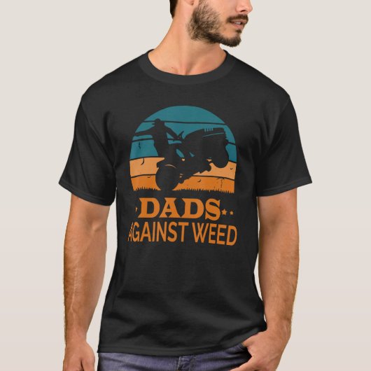 Dads Against Weed Funny Gardening Lawn Mowing Lawn T-Shirt (Vorderseite)