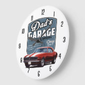 Dad's Camaro Garage Große Wanduhr (Winkel)