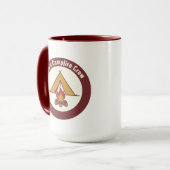Dad's Campfire Crew Tent Badge Father's Day Tasse (Vorderseite Links)