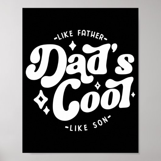 Dads Cool Funny Dad Matches Sons Cooler  Poster (Vorne)