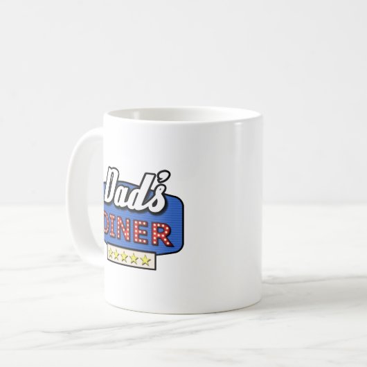 Dad's Diner Logo - A Gift for Dad Kaffeetasse (Vorderseite Links)