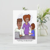 Dad's Doing Son's Homework Flat Card (Stehend Vorderseite)