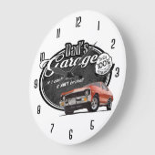 Dad's Garage Nova Große Wanduhr (Winkel)