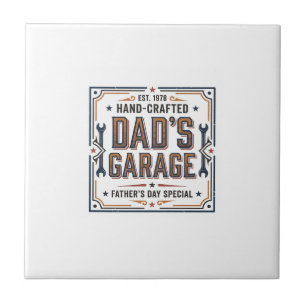 Dads Garage Vintage Vatertag Fliese