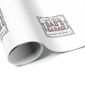 Dads Garage Vintage Vatertag Geschenkpapier (Rolleneckpunkt)