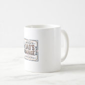 Dads Garage Vintage Vatertag Kaffeetasse (VorderseiteRechts)