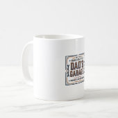 Dads Garage Vintage Vatertag Kaffeetasse (Vorderseite Links)