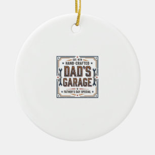 Dads Garage Vintage Vatertag Keramik Ornament