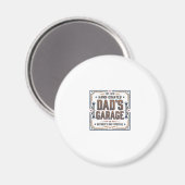 Dads Garage Vintage Vatertag Magnet (Vorderseite/Rückseite)