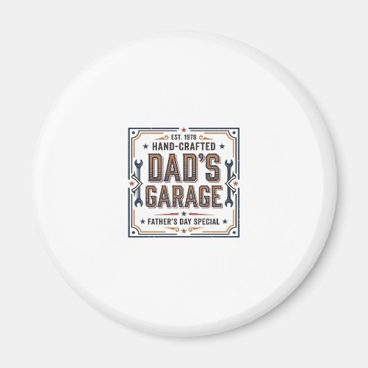 Dads Garage Vintage Vatertag Magnet (Vorne)