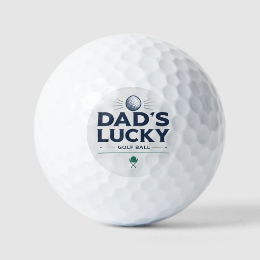Dads Glücklicher Golfball Moderne Golfkunst (Vorderseite)