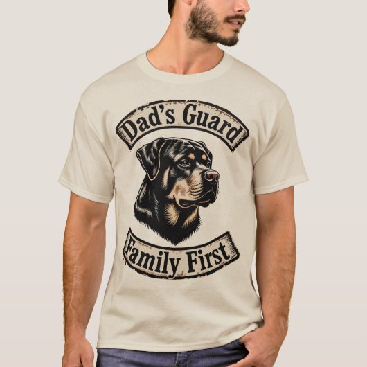 Dad's Guard, Family First-Rottweiler T-Shirt (Vorderseite)
