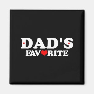 Dads Liebling mit rotem Herzen Magnet
